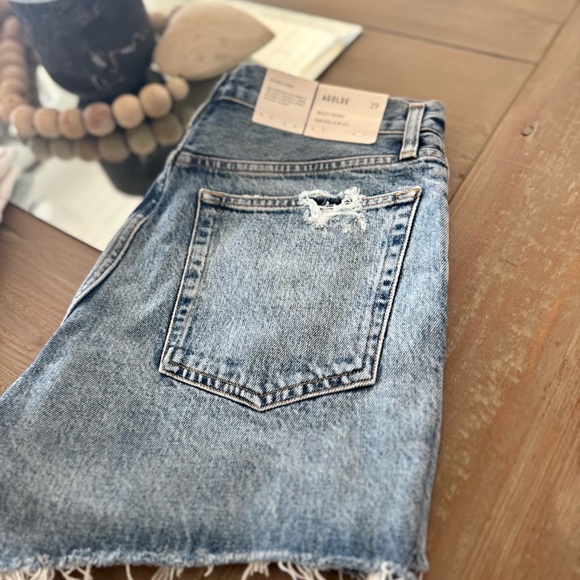 Sz29 NWT Agolde White and Blue Jean Shorts - Picture 4 of 8